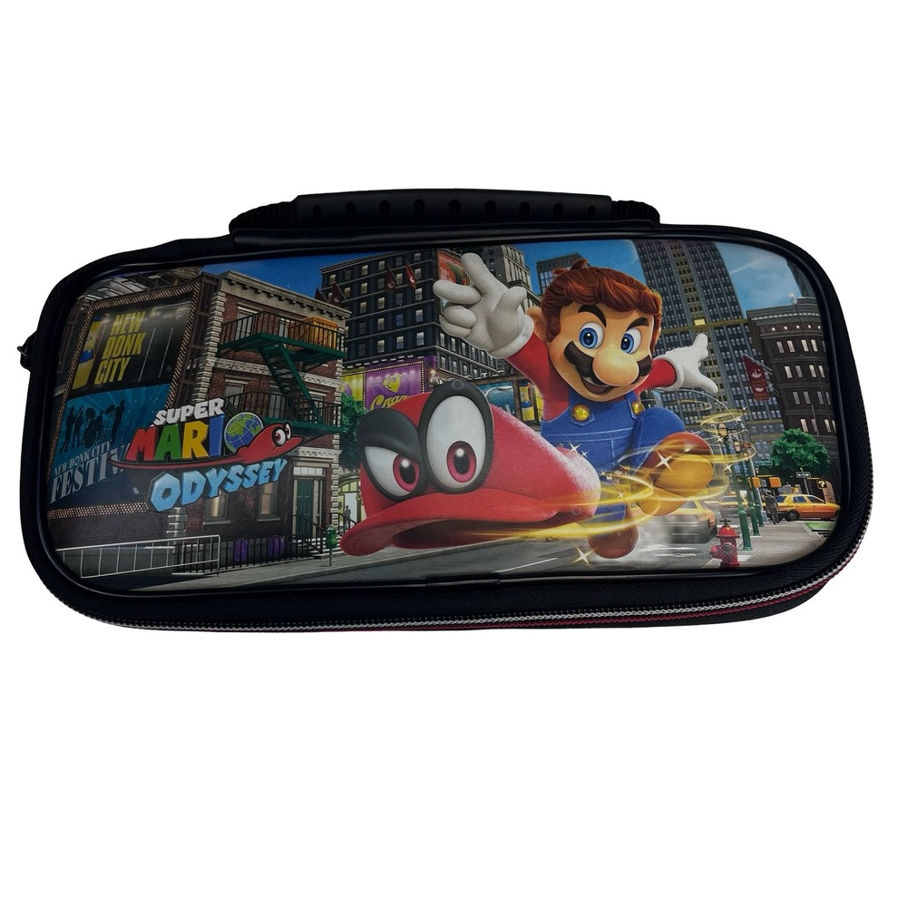 Nintendo Unisex Switch Travel Case Black Super Mario Odyssey Cappy Gaming OS